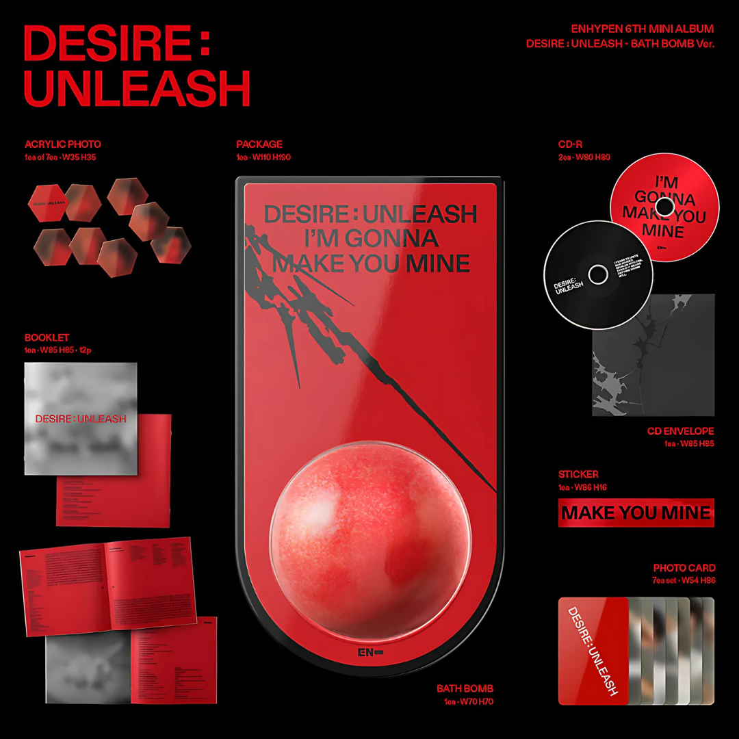 ENHYPEN 6th Mini Album 'DESIRE : UNLEASH' (BATH BOMB Ver.)