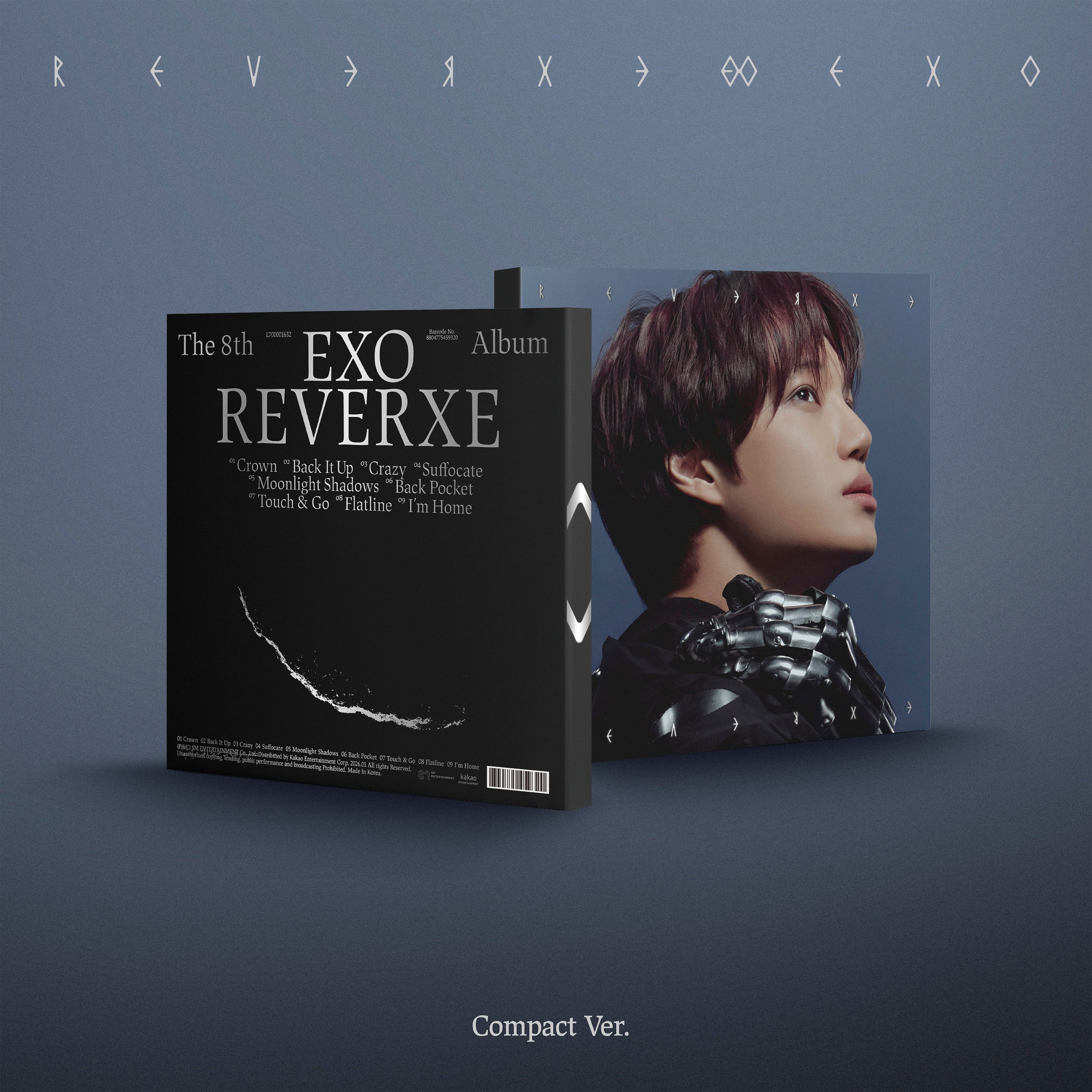 EXO [REVERXE] 8º Álbum COMPACTO 6 Ver SET/12Mini CD+6 Libro de Fotos+6 Tarjetas
