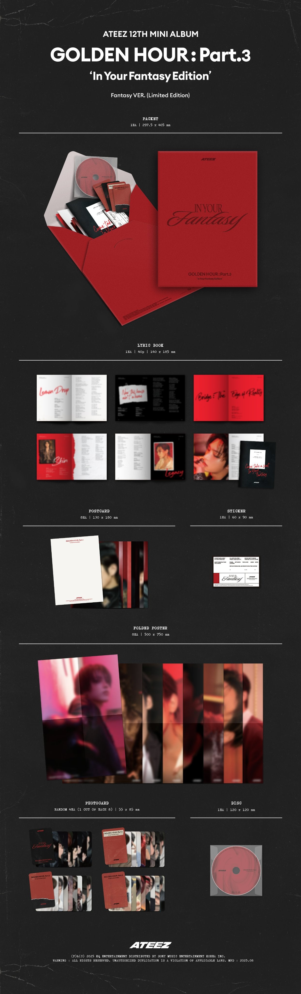 ATEEZ [GOLDEN HOUR : Part.3 ‘In Your Fantasy Edition’ (VERSIÓN LIMITADA)