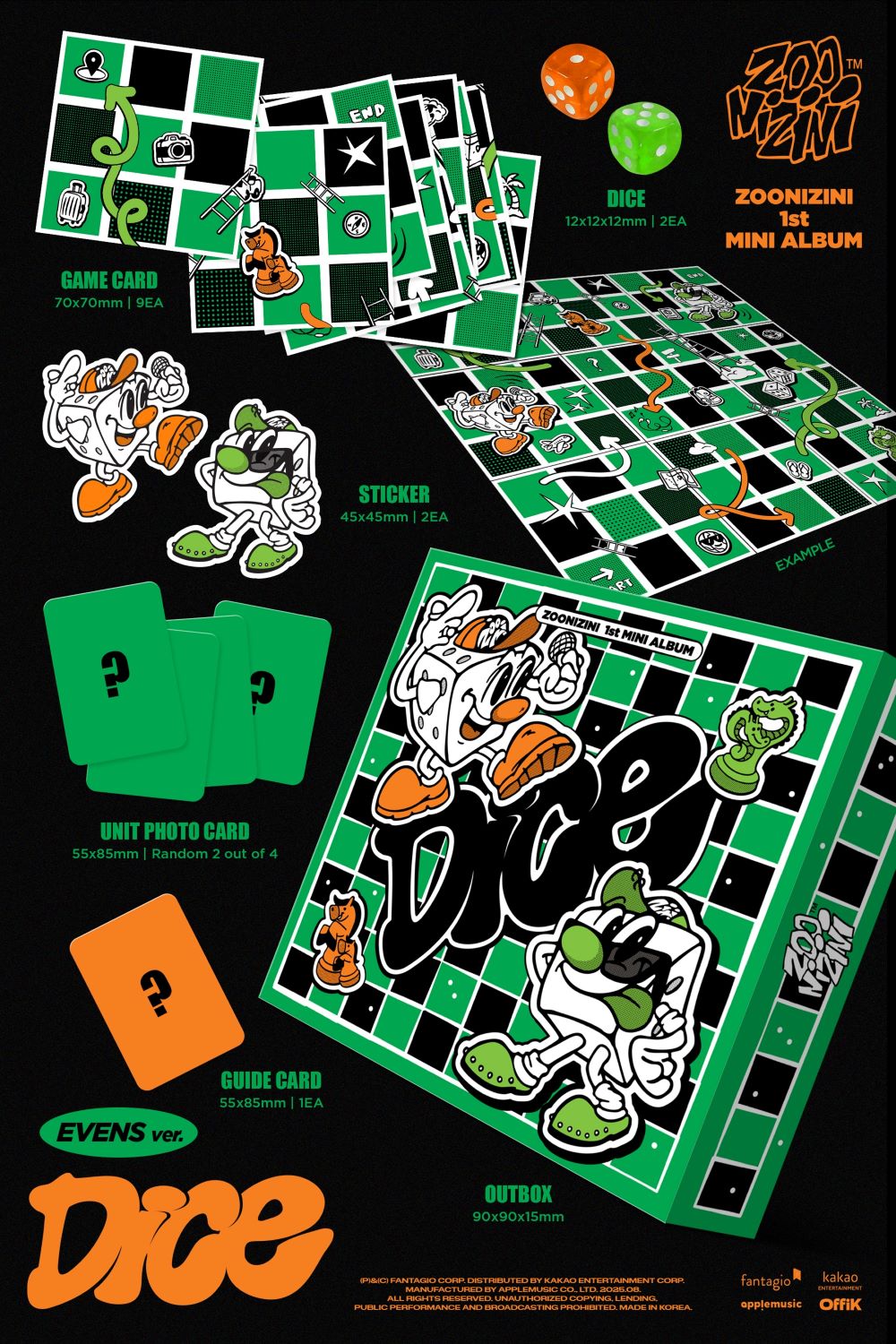 ZOONIZINI (ASTRO) 1ER MINI ÁLBUM [DICE] (EVENS ver.) (META)