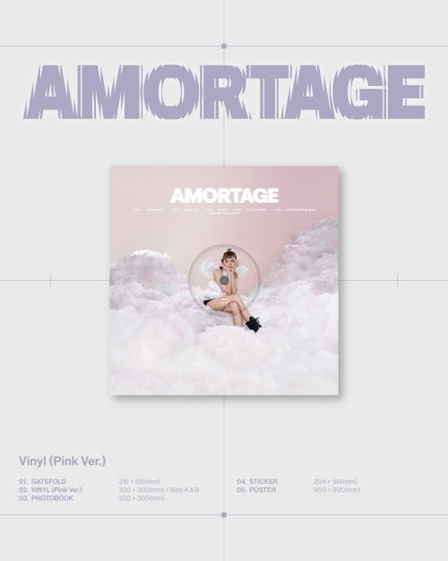 JISOO  Mini Album [AMORTAGE] Vinyl (Pink ver.)